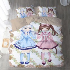 Nekopara 9 Duvet Cover Quilt Cover Pillowcase Bedding Sets Bed