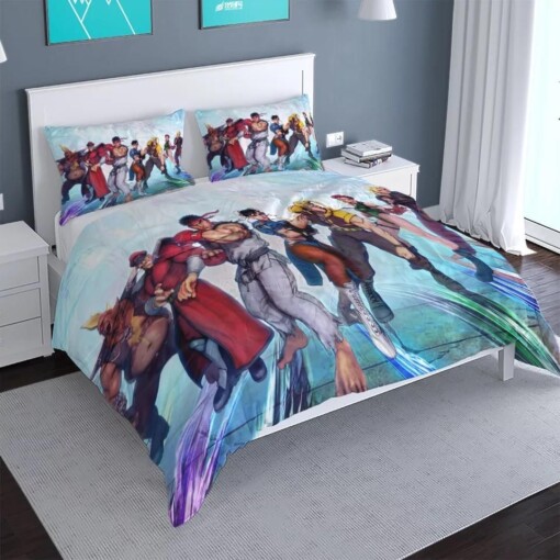 Street Fighter 1 Duvet Cover Quilt Cover Pillowcase Bedding Sets