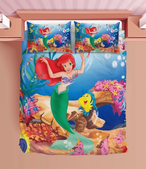 The Little Mermaid Duvet Mermaid Bedding Sets Comfortable Gift Quilt