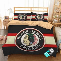 Nhl Chicago Blackhawks 1 Logo 3d Duvet Cover Bedding Sets