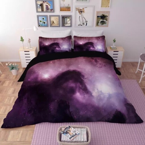 Universe Outer Space Themed Galaxy 10 Duvet Cover Pillowcase Bedding