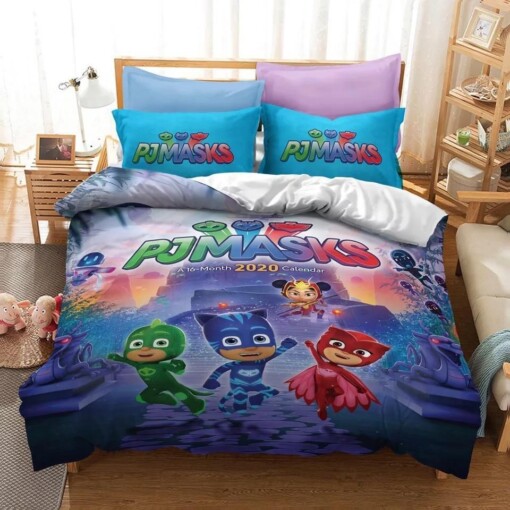 Pjmasks 10 Duvet Cover Pillowcase Bedding Sets Home Decor Quilt