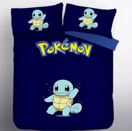 Pokemon Squirtle 7 Duvet Cover Quilt Cover Pillowcase Bedding Set