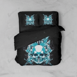 Skull Fencing Bedding Sets Duvet Cover Bedroom Quilt Bed Sets