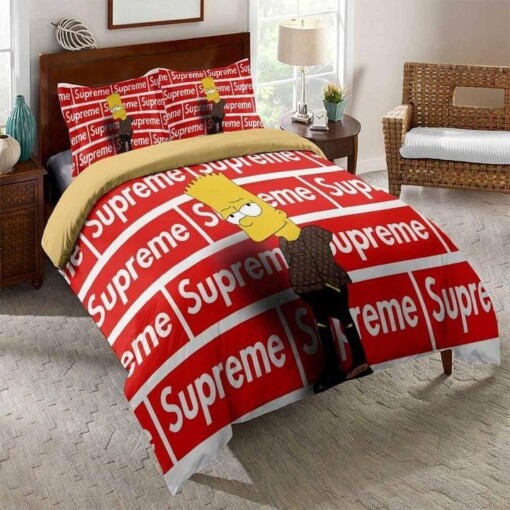 The Simpson Fans Of S U P R E M E 3d Printed Bedding Sets Quilt