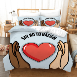 No To Racism 26 Duvet Cover Quilt Cover Pillowcase Bedding