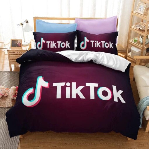 Tik Tok 10 Duvet Cover Quilt Cover Pillowcase Bedding Sets