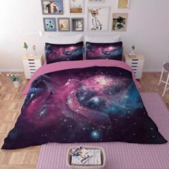 Universe Outer Space Themed Galaxy 14 Duvet Cover Pillowcase Bedding