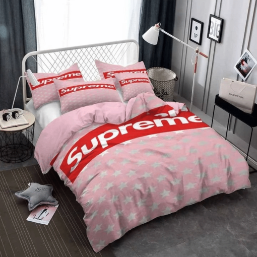 S U P R E M E Series Pink Color 3d Printed Bedding Sets Quilt Sets