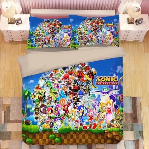 Sonic The Hedgehog 18 Duvet Cover Quilt Cover Pillowcase Bedding