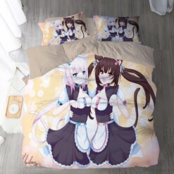 Nekopara 16 Duvet Cover Pillowcase Bedding Sets Home Bedroom Decor