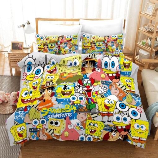 Spongebob Squarepants 22 Duvet Cover Pillowcase Bedding Sets Home Decor