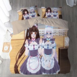 Nekopara 8 Duvet Cover Pillowcase Bedding Sets Home Bedroom Decor