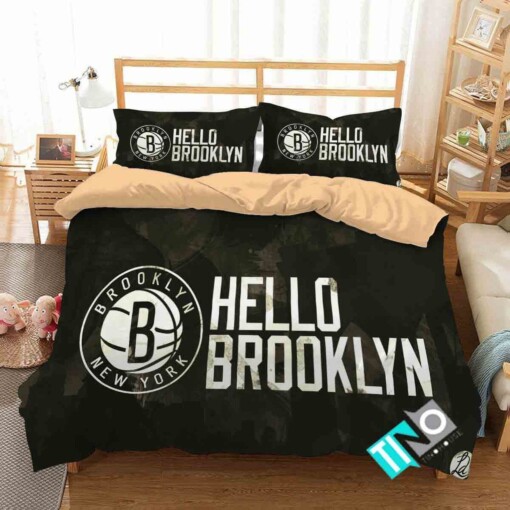 Nba Brooklyn Nets Logo Bedding Set 1 Duvet Cover 038