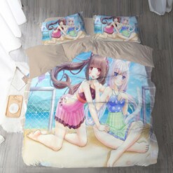 Nekopara 21 Duvet Cover Pillowcase Bedding Sets Home Bedroom Decor