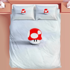 Super Mario Duvet Mushroom Bedding Sets Comfortable Gift Quilt Bed
