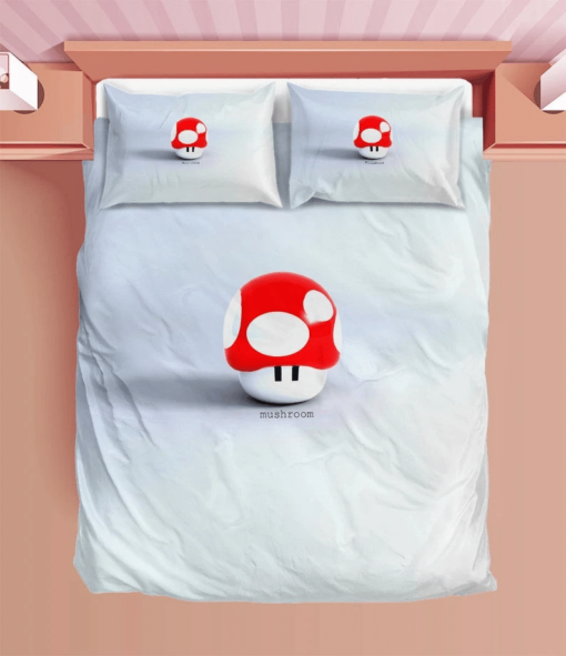 Super Mario Duvet Mushroom Bedding Sets Comfortable Gift Quilt Bed