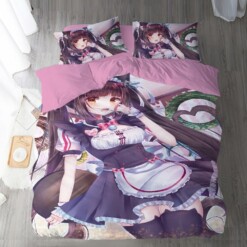 Nekopara 5 Duvet Cover Pillowcase Bedding Sets Home Bedroom Decor