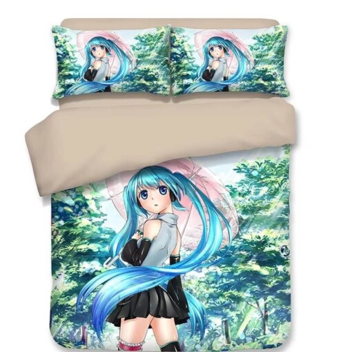 Hatsune Miku 9 Duvet Cover Pillowcase Bedding Set Quilt Bed