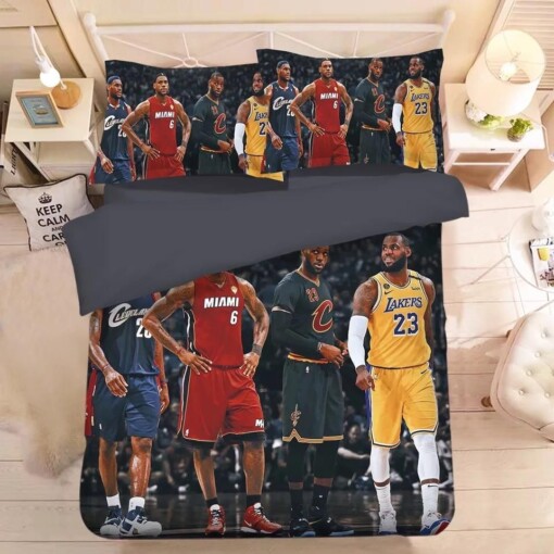 Lebron James Basketball 8 Duvet Cover Pillowcase Bedding Sets Home