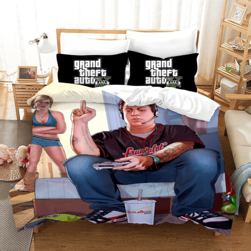 Grand Theft Auto 4 Duvet Cover Pillowcase Bedding Sets Home
