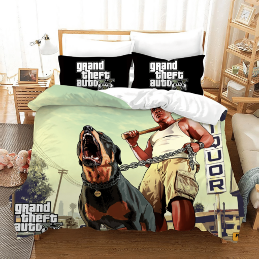 Grand Theft Auto 12 Duvet Cover Pillowcase Bedding Sets Home