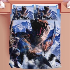 Monster Hunter Duvet Tigrex Bedding Sets Comfortable Gift Quilt Bed