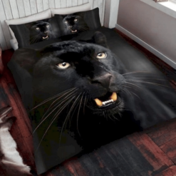 Luxury 3d Effect Black Panther Bedding Sets Duvet Cover Bedroom