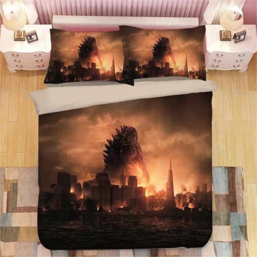 Godzilla 5 Duvet Cover Quilt Cover Pillowcase Bedding Sets Bed