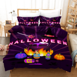 Halloween Pumpkin 2 Duvet Cover Pillowcase Bedding Set Quilt Bed