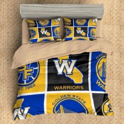 Golden State Warriors 3 Duvet Cover Bedding Set Quilt Bed
