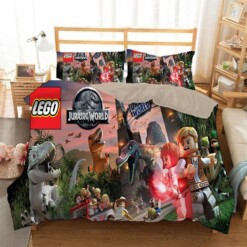 Lego Jurassic World 10 Duvet Cover Pillowcase Bedding Sets Home