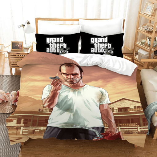 Grand Theft Auto 18 Duvet Cover Pillowcase Bedding Sets Home