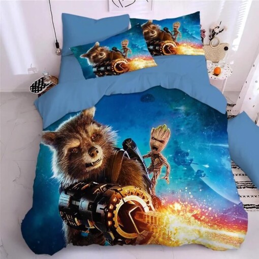 Guardians Of The Galaxy Groot Star Lord Rocket 8 Duvet