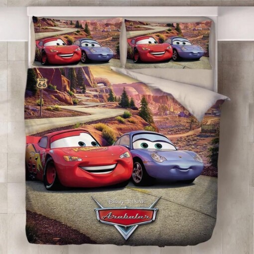 Movie Cars Lightning Mcqueen 14 Duvet Cover Pillowcase Bedding Sets