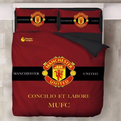 Manchester United Football 23 Duvet Cover Pillowcase Bedding Sets Home