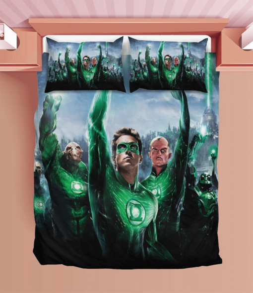 Green Lantern Duvet Bedding Sets Comfortable Gift Quilt Bed Sets