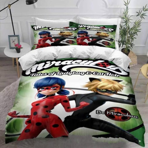 Miraculous Ladybug Cat Noir 2 Duvet Cover Quilt Cover Pillowcase