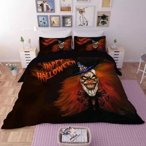 Halloween Horro Pumpkin Ghost 16 Duvet Cover Pillowcase Bedding Set