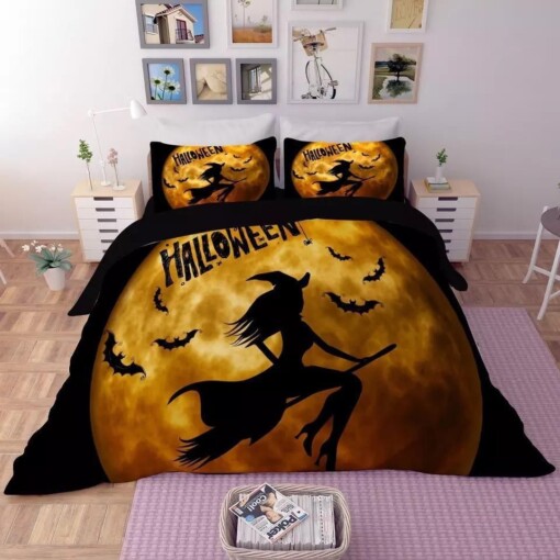Halloween Horro Pumpkin Ghost 5 Duvet Cover Pillowcase Bedding Set