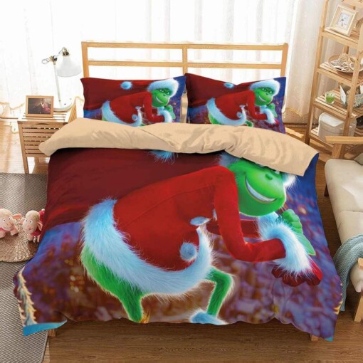 How The Grinch Stole Christmas 3 Duvet Cover Pillowcase Bedding