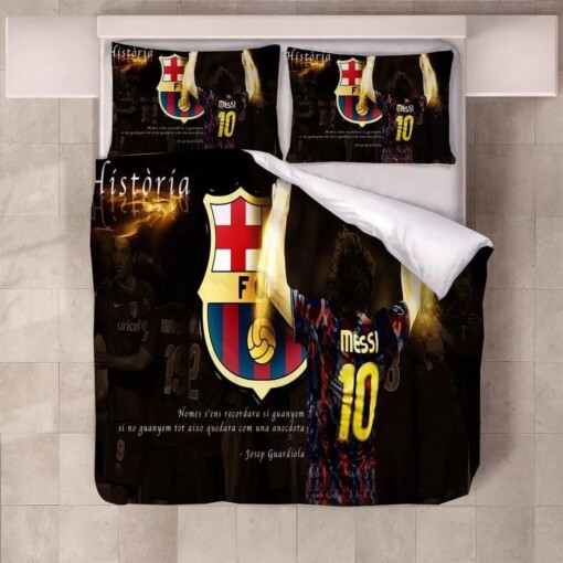 Lionel Messi Football Club Barcelona Fcb 23 Duvet Cover Pillowcase