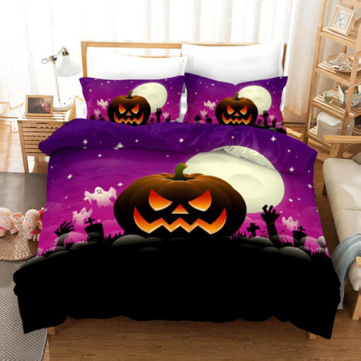 Halloween Pumpkin 5 Duvet Cover Quilt Cover Pillowcase Bedding Set