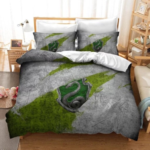 Harry Potter Slytherin 27 Duvet Cover Pillowcase Bedding Sets Home