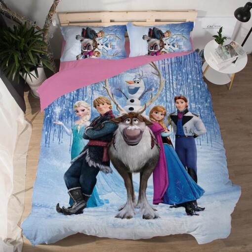 Frozen Anna Elsa Princess 2 Duvet Cover Pillowcase Bedding Set