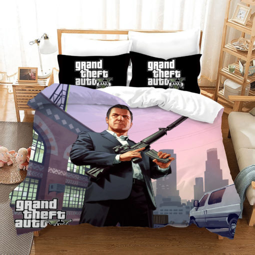 Grand Theft Auto 15 Duvet Cover Pillowcase Bedding Sets Home