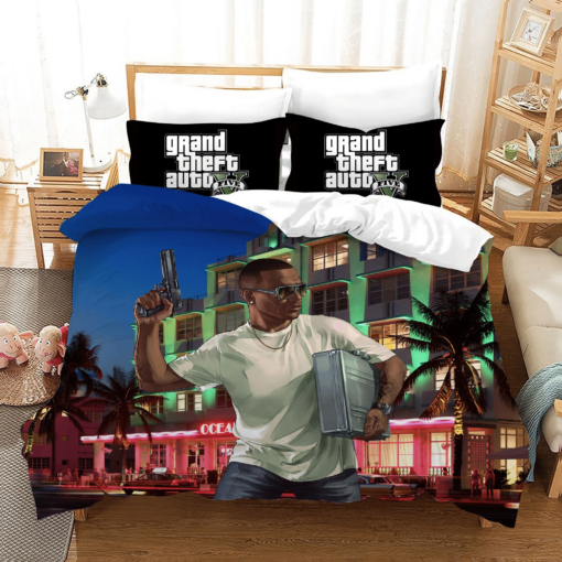 Grand Theft Auto 22 Duvet Cover Pillowcase Bedding Sets Home