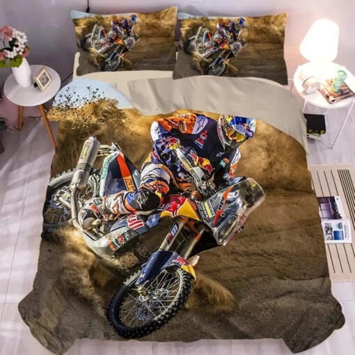 Motocross Mountain Bike 1 Duvet Cover Quilt Cover Pillowcase Bedding