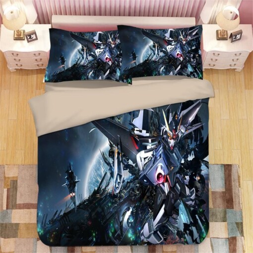Gundam 4 Duvet Cover Pillowcase Bedding Sets Home Bedroom Decor