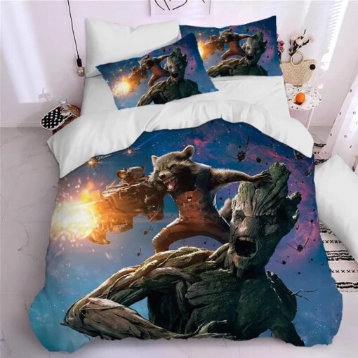 Guardians Of The Galaxy Groot Star Lord Rocket 1 Duvet